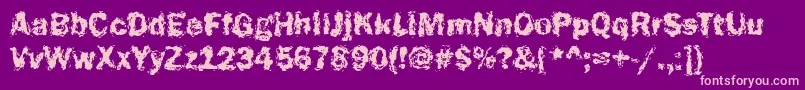 Funky23Bold Font – Pink Fonts on Purple Background
