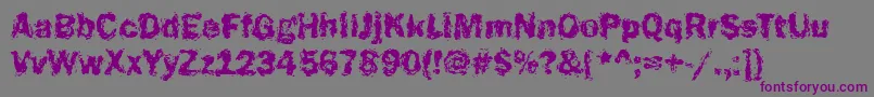 Funky23Bold Font – Purple Fonts on Gray Background