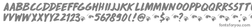 DkDropDeadGorgeous Font – Gray Fonts on White Background