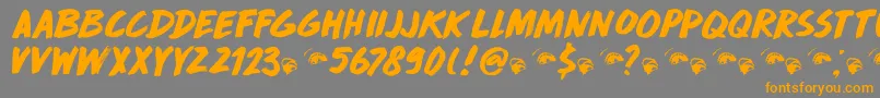 Police DkDropDeadGorgeous – polices orange sur fond gris
