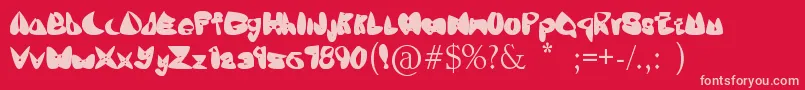 Шрифт Oneleash – розовые шрифты на красном фоне