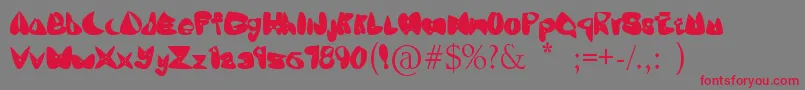 Oneleash Font – Red Fonts on Gray Background
