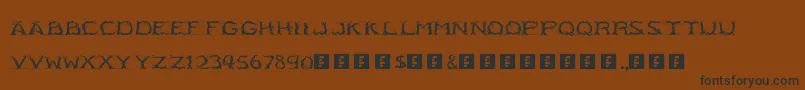 RmEntrees Font – Black Fonts on Brown Background