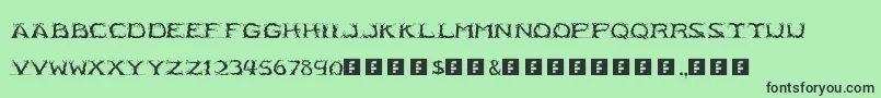 RmEntrees Font – Black Fonts on Green Background