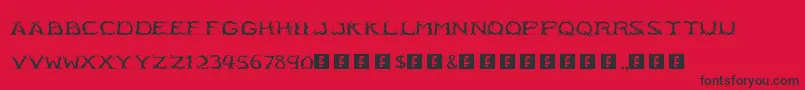 RmEntrees Font – Black Fonts on Red Background