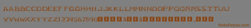 RmEntrees Font – Brown Fonts on Gray Background