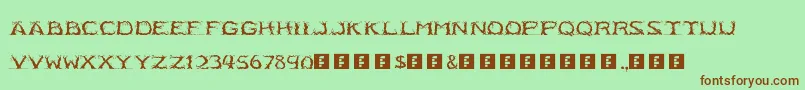 RmEntrees Font – Brown Fonts on Green Background