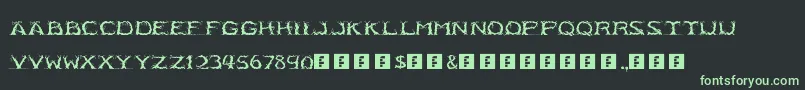 RmEntrees Font – Green Fonts on Black Background