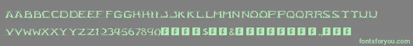 RmEntrees Font – Green Fonts on Gray Background
