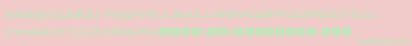 RmEntrees Font – Green Fonts on Pink Background
