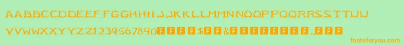 RmEntrees Font – Orange Fonts on Green Background