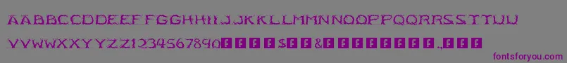 RmEntrees Font – Purple Fonts on Gray Background
