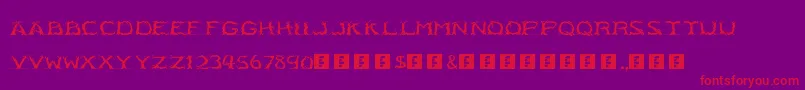 RmEntrees Font – Red Fonts on Purple Background