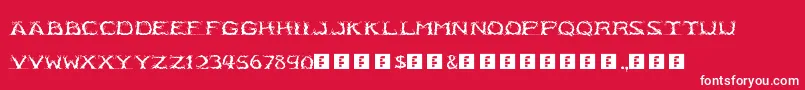 RmEntrees Font – White Fonts on Red Background