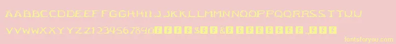 RmEntrees Font – Yellow Fonts on Pink Background