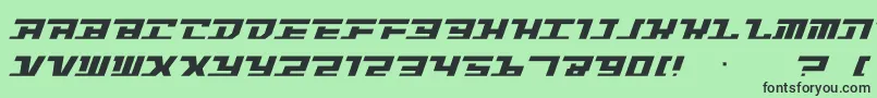 Intrepid Font – Black Fonts on Green Background