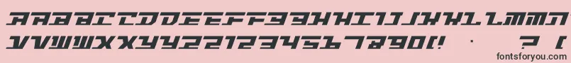 Intrepid Font – Black Fonts on Pink Background