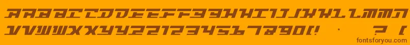 Intrepid Font – Brown Fonts on Orange Background