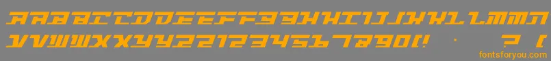 Intrepid Font – Orange Fonts on Gray Background