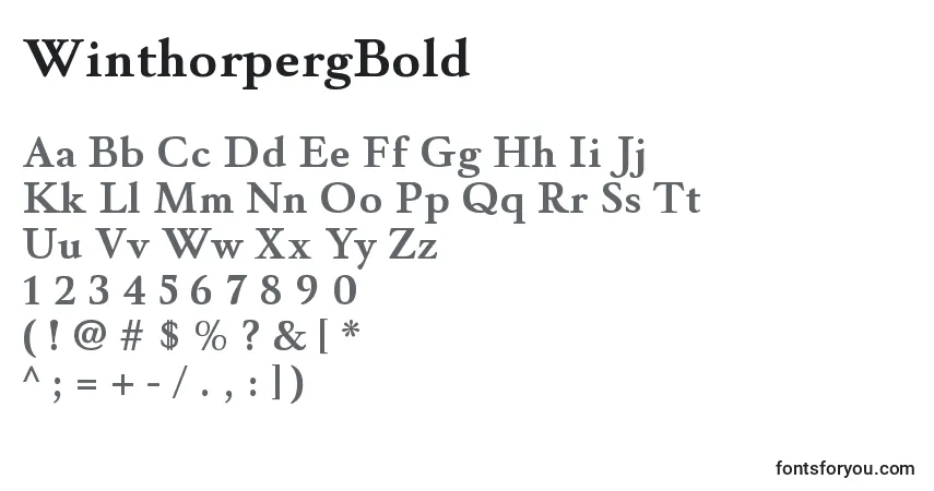 Шрифт WinthorpergBold – алфавит, цифры, специальные символы