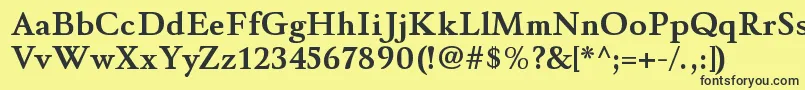 WinthorpergBold Font – Black Fonts on Yellow Background