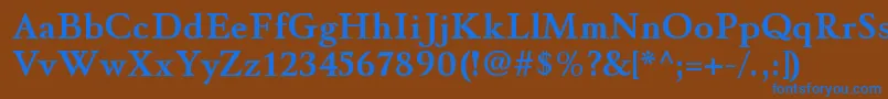 Шрифт WinthorpergBold – синие шрифты на коричневом фоне