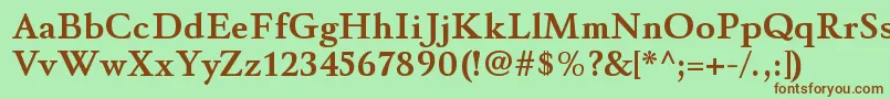 WinthorpergBold Font – Brown Fonts on Green Background