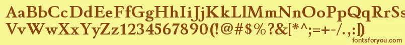 WinthorpergBold Font – Brown Fonts on Yellow Background