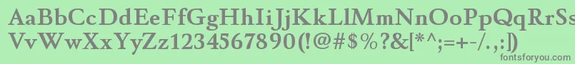 WinthorpergBold Font – Gray Fonts on Green Background