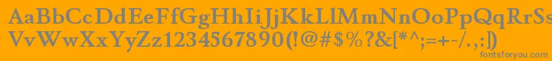 フォントWinthorpergBold – オレンジの背景に灰色の文字