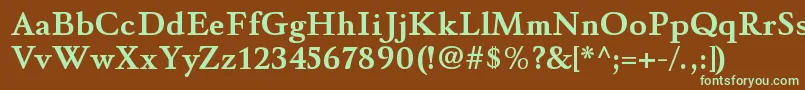 Шрифт WinthorpergBold – зелёные шрифты на коричневом фоне