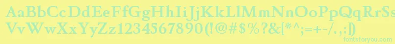WinthorpergBold Font – Green Fonts on Yellow Background