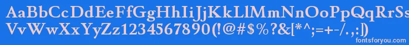 Czcionka WinthorpergBold – różowe czcionki na niebieskim tle