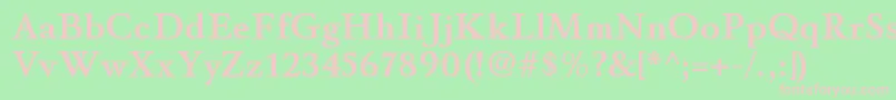 WinthorpergBold Font – Pink Fonts on Green Background