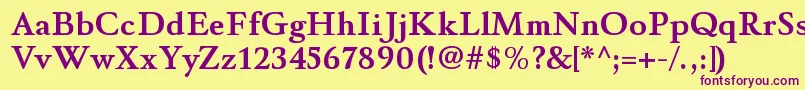 WinthorpergBold Font – Purple Fonts on Yellow Background