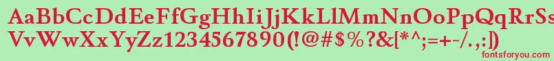 Шрифт WinthorpergBold – красные шрифты на зелёном фоне