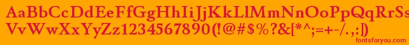 WinthorpergBold-Schriftart – Rote Schriften auf orangefarbenem Hintergrund