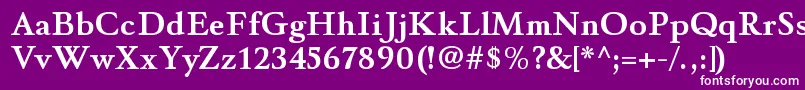 Saiba mais sobre a fonte WinthorpergBold Fonte WinthorpergBold – fontes brancas em um fundo violeta