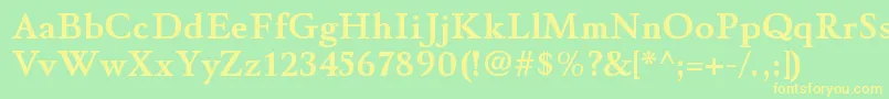 WinthorpergBoldフォントについての詳細 フォントWinthorpergBold – 黄色の文字が緑の背景にあります