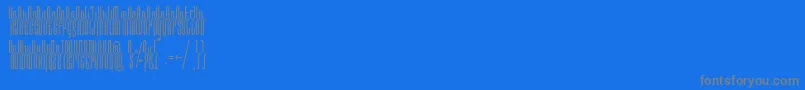 Dos04Bold-Schriftart – Graue Schriften auf blauem Hintergrund