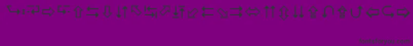 LucidaArrows Font – Black Fonts on Purple Background