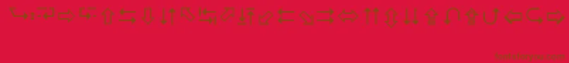 LucidaArrows Font – Brown Fonts on Red Background