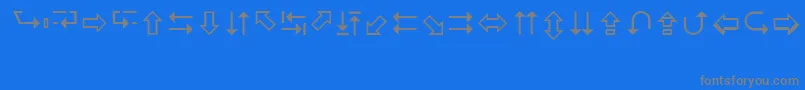 LucidaArrows Font – Gray Fonts on Blue Background