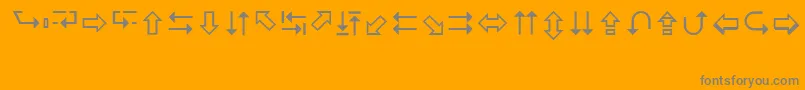 Шрифт LucidaArrows – серые шрифты на оранжевом фоне