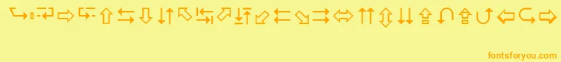 fuente LucidaArrows – Fuentes Naranjas Sobre Fondo Amarillo