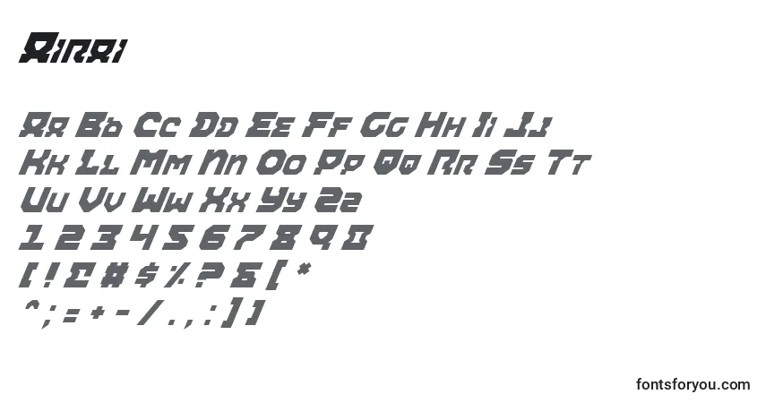 Czcionka Airai – alfabet, cyfry, specjalne znaki