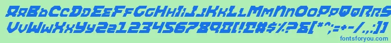 Airai Font – Blue Fonts on Green Background