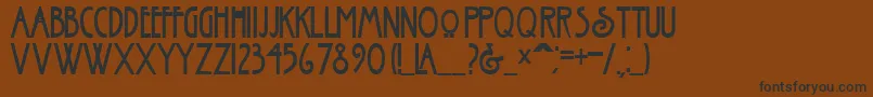 Czcionka NouveauBold – czarne czcionki na brązowym tle