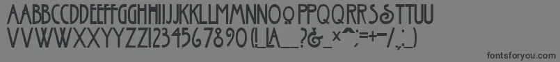 フォントNouveauBold – 黒い文字の灰色の背景