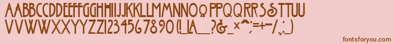 NouveauBold Font – Brown Fonts on Pink Background
